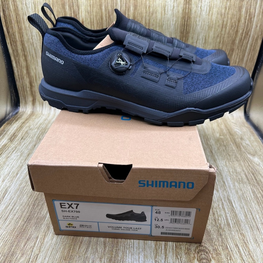 Shimano EX7 Cycling Shoes Men's Size 12.5 Blue BOA SPD Touring SH-EX700